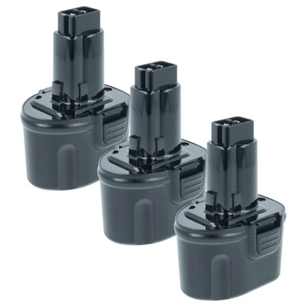 3x Bateria vhbw para Dewalt DW9057, DE9085, DE9057 - 2000 mAh, 7.2 V, NiMH