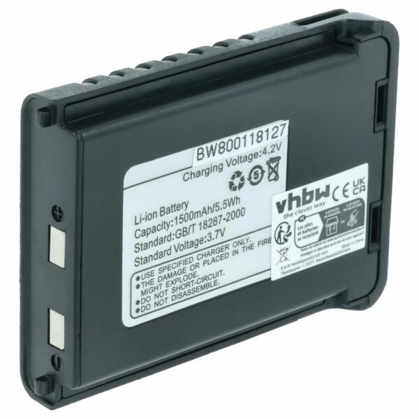 Bateria de Substituição vhbw para Rádio Baofeng BL-3L - 1500 mAh 3.7 V Li-Ion