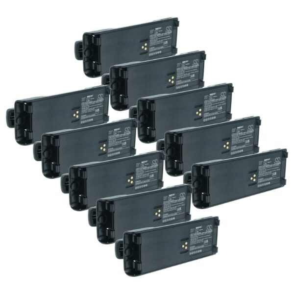 Lote de 10 Baterias vhbw para Rádio Motorola NTN7143A 1800 mAh 7.4 V Li-Ion