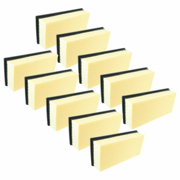 10x Filtro plissado vhbw compatível com Kärcher IVC 60/12-1 Tact Ec, NT 65/2 Tact², NT 75/2 Tact² Me