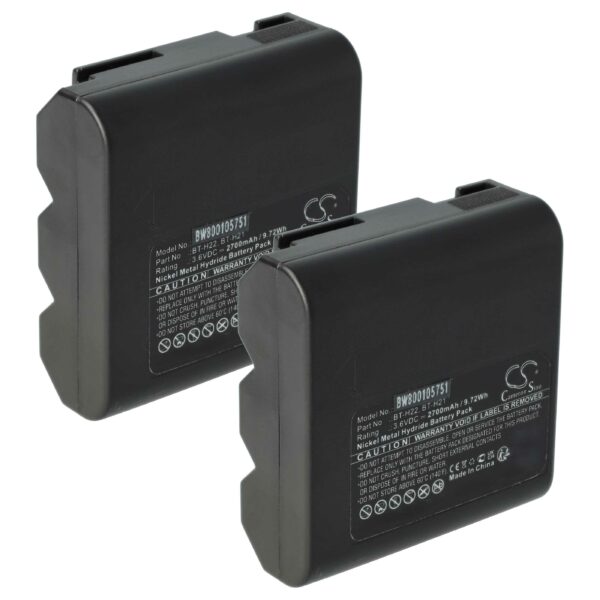 Pack 2 Baterias vhbw para Câmara Sharp BT-H21U, BT-H21 - 2700 mAh 3.6 V NiMH