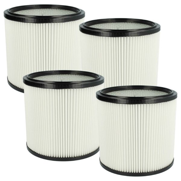 4x Filtro Cartucho vhbw Compatível com Aspirador Starmix 413525, 4011240413525