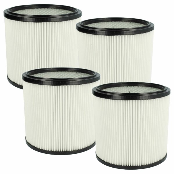 4x Filtro Cartucho vhbw Compatível com Aspirador Starmix 413525, 4011240413525