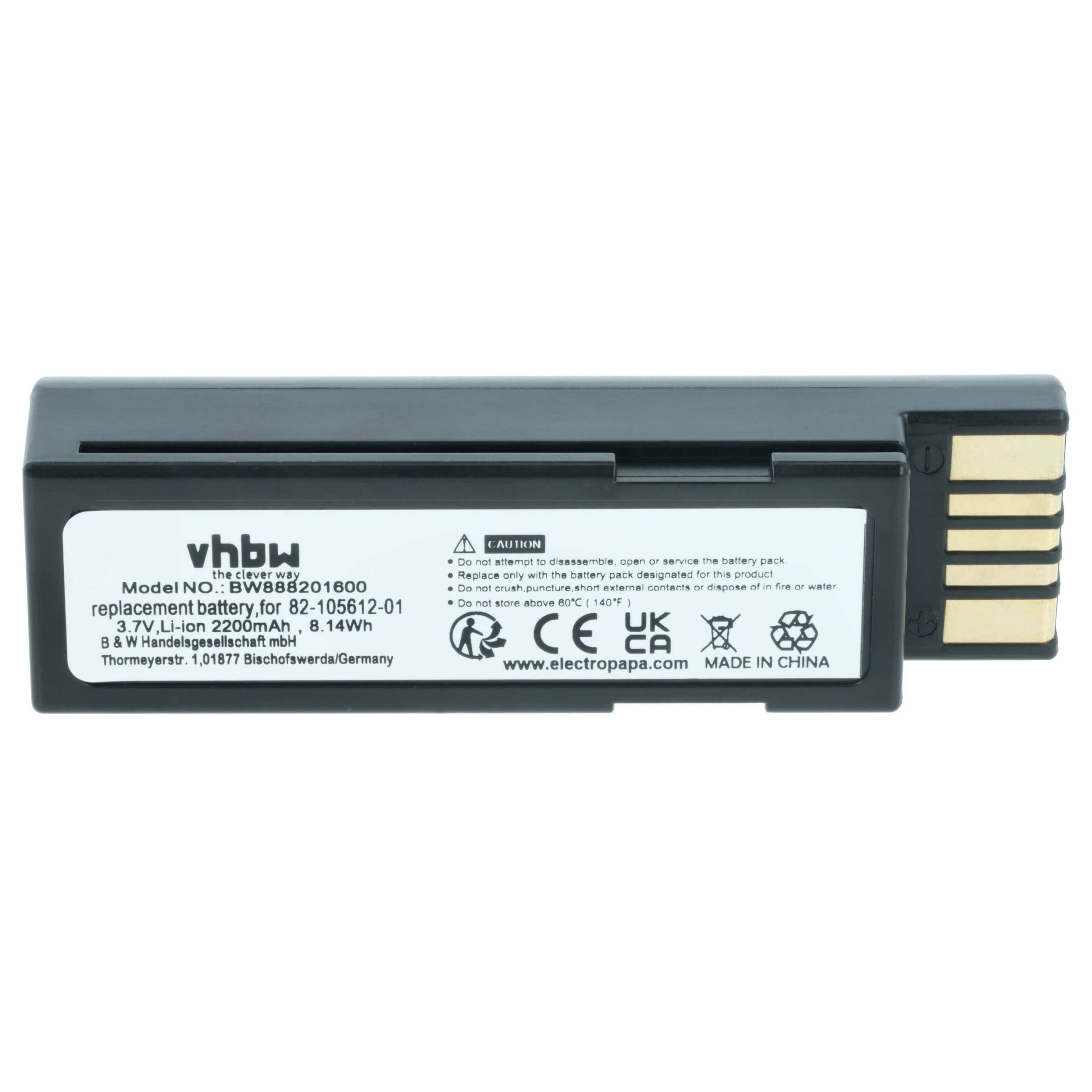 5 Baterias vhbw para Zebra BTRY-36IAB0E-00, 82-166537-01 - Scanner POS 2200 mAh 3.7V - Image 3