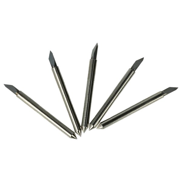 5x Lâminas para Plotter de Corte compatíveis com Renker, Roland, Sign, Copam - Aço Tungsténio 60°