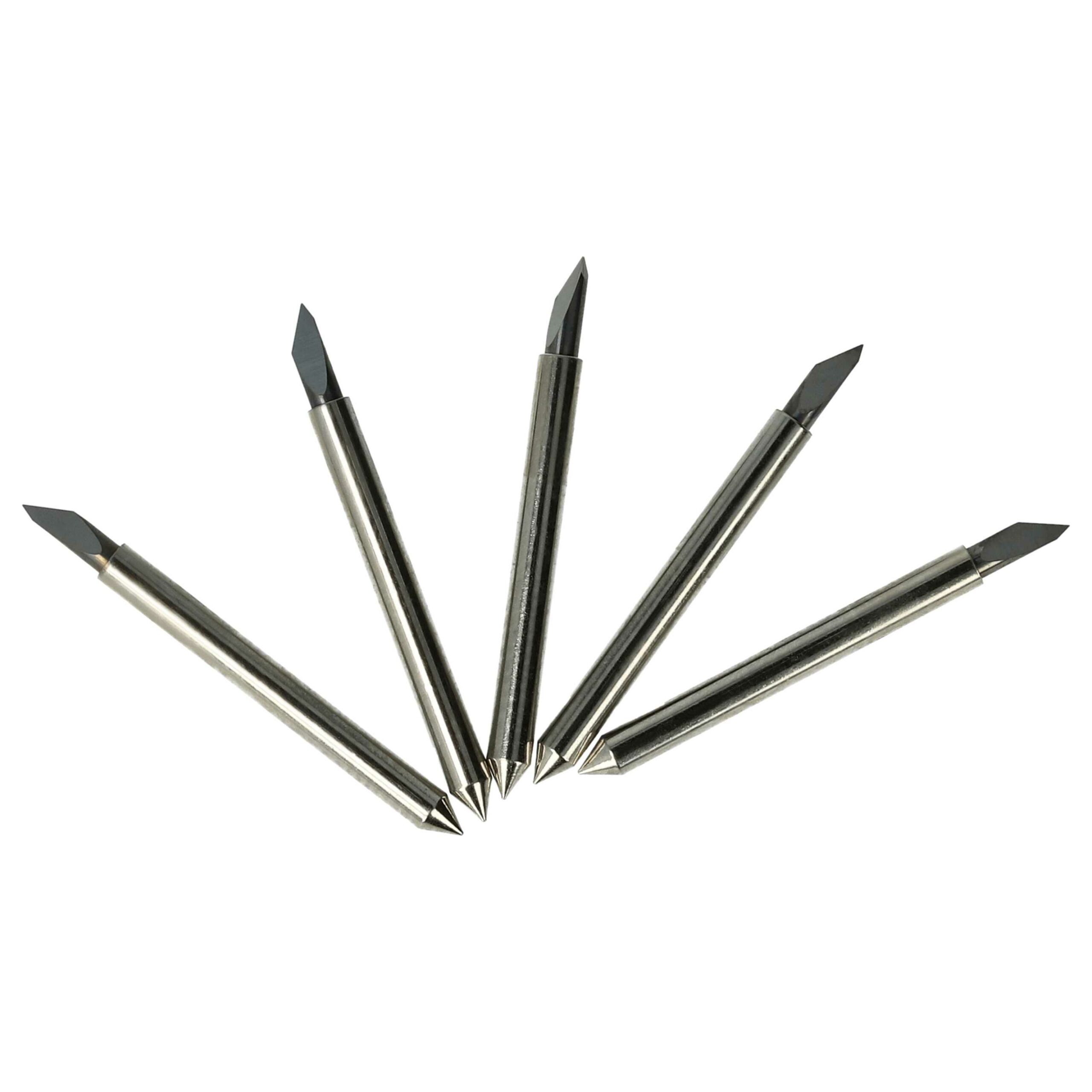 5x Lâminas para Plotter de Corte compatíveis com Renker, Roland, Sign, Copam - Aço Tungsténio 60°