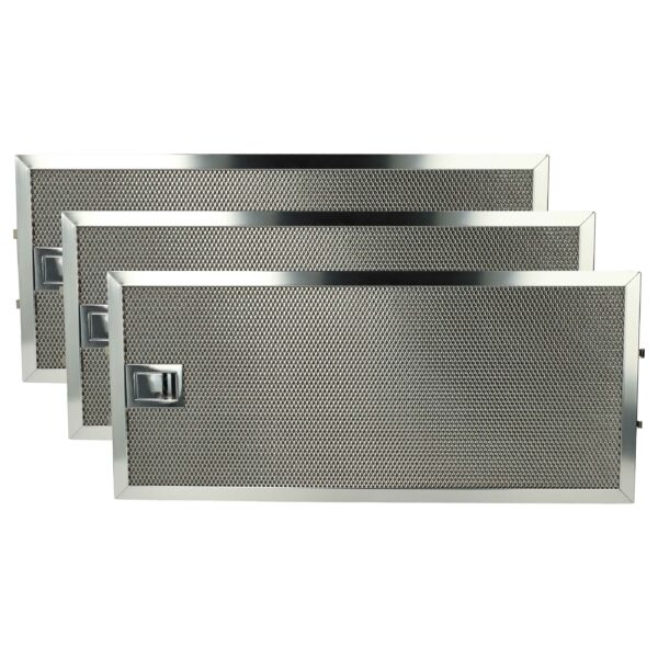 3x Filtro de Gordura em Metal de Longa Duração vhbw para Coifa Miele 8165760
