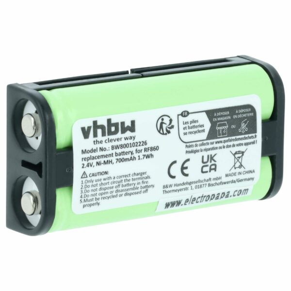 Bateria vhbw para auscultadores Sony BP-HP550-11, MDR-RF811RK, MDR-RF855RK - 700 mAh 2.4 V NiMH