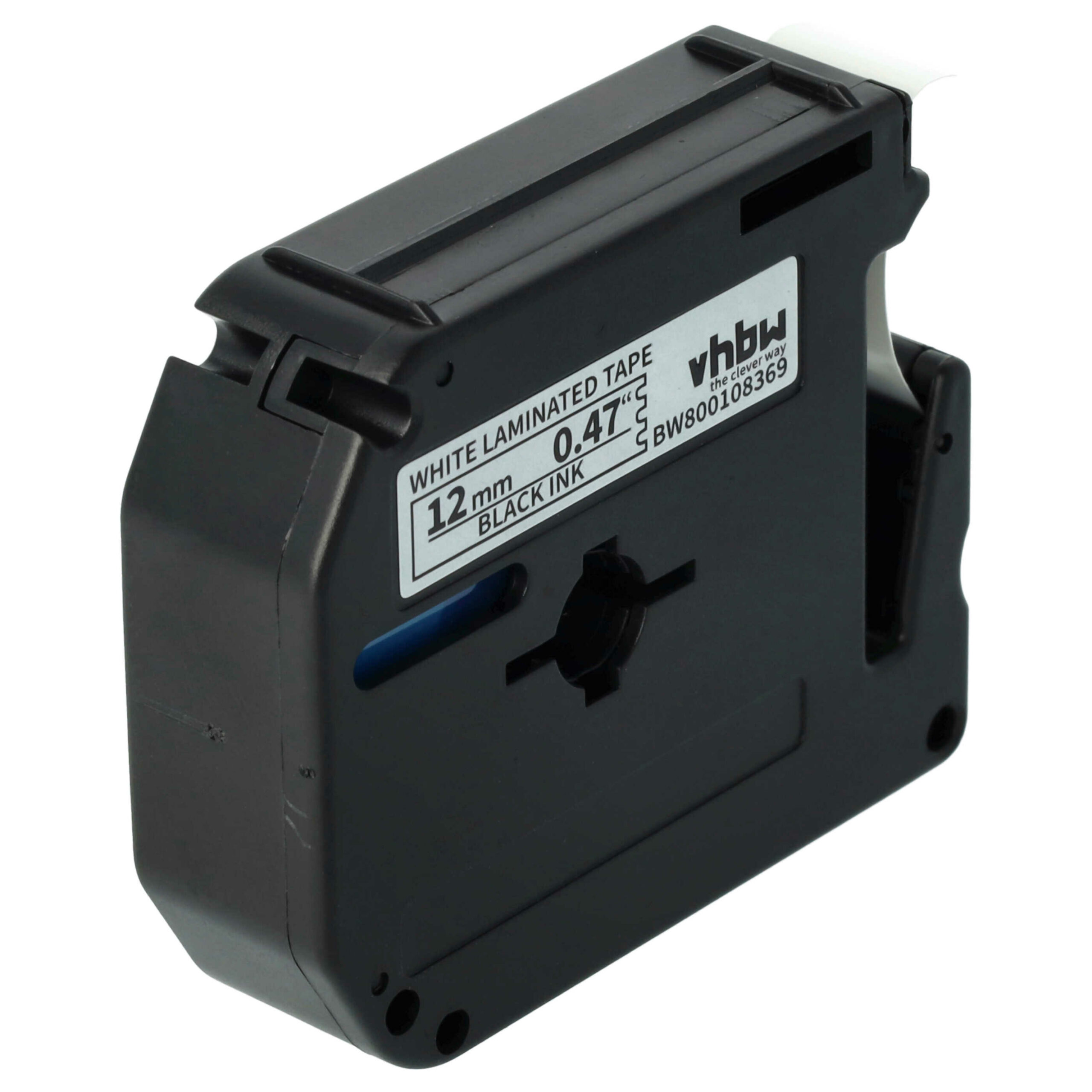 Fita de Etiqueta vhbw 2x Compatível com Brother M-K231 - 12 mm Preto sobre Branco - Image 3
