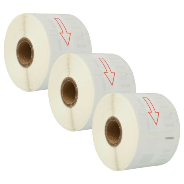 Pack com 3 Rolos de Etiquetas vhbw Compatível Dymo 11354 - 57 mm x 32 mm