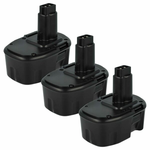 3x Bateria vhbw 14.4V 3000 mAh NiMH compatível com Dewalt DE9092, DE9091, DE9094, DC9091, DE9038