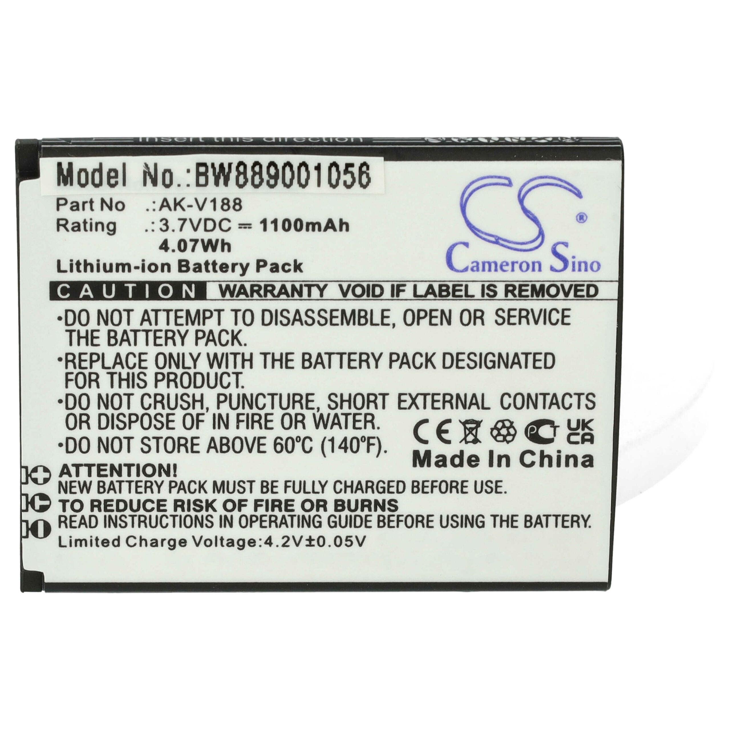 Bateria para Telemóvel Emporia AK-V188 - 1100 mAh 3.7 V Li-Ion vhbw