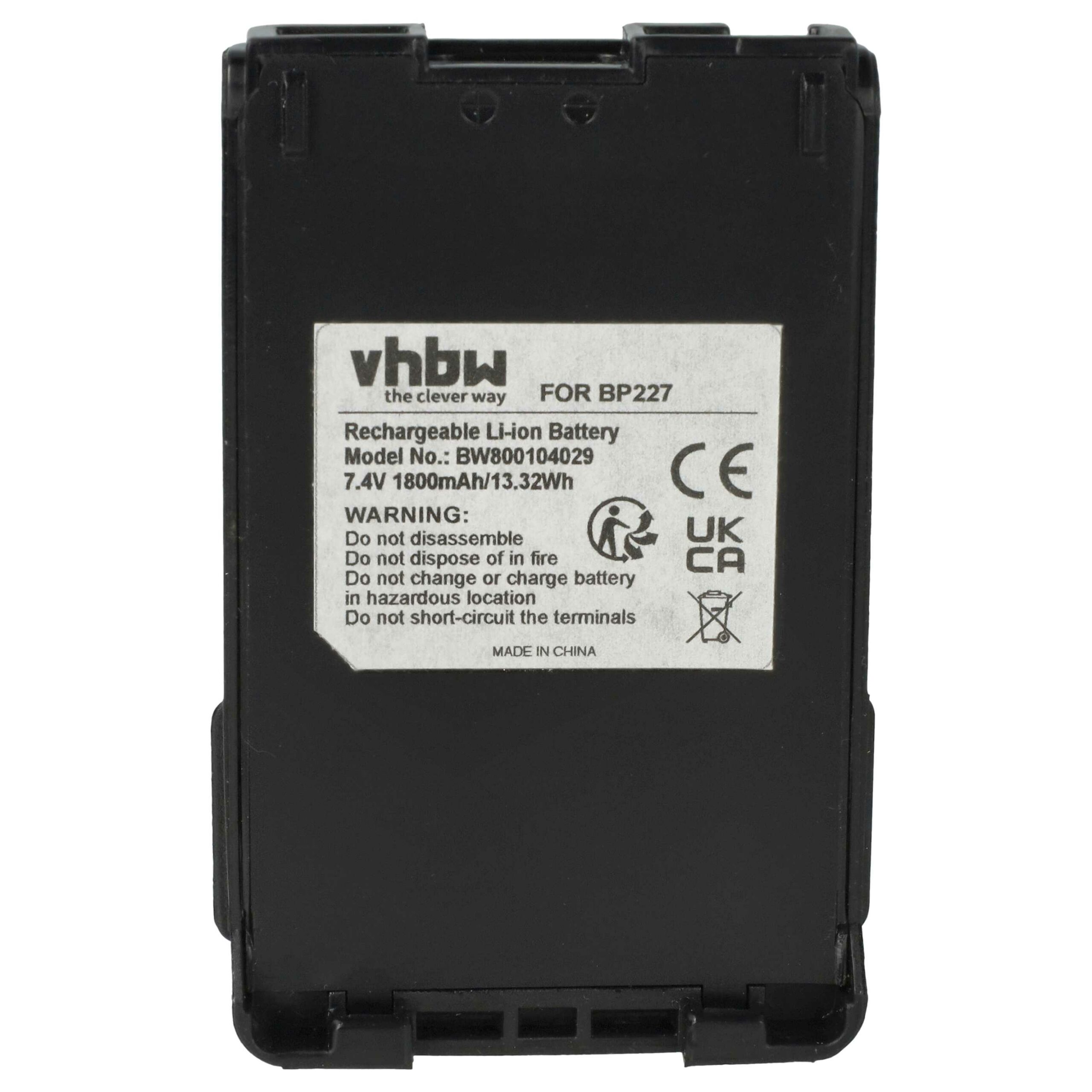 Bateria vhbw 2x para Rádio Icom BP-227, BP-220, BJ-193, BJ-265 - 1800 mAh 7.4V Li-Ion com Clip de Cintura - Image 3