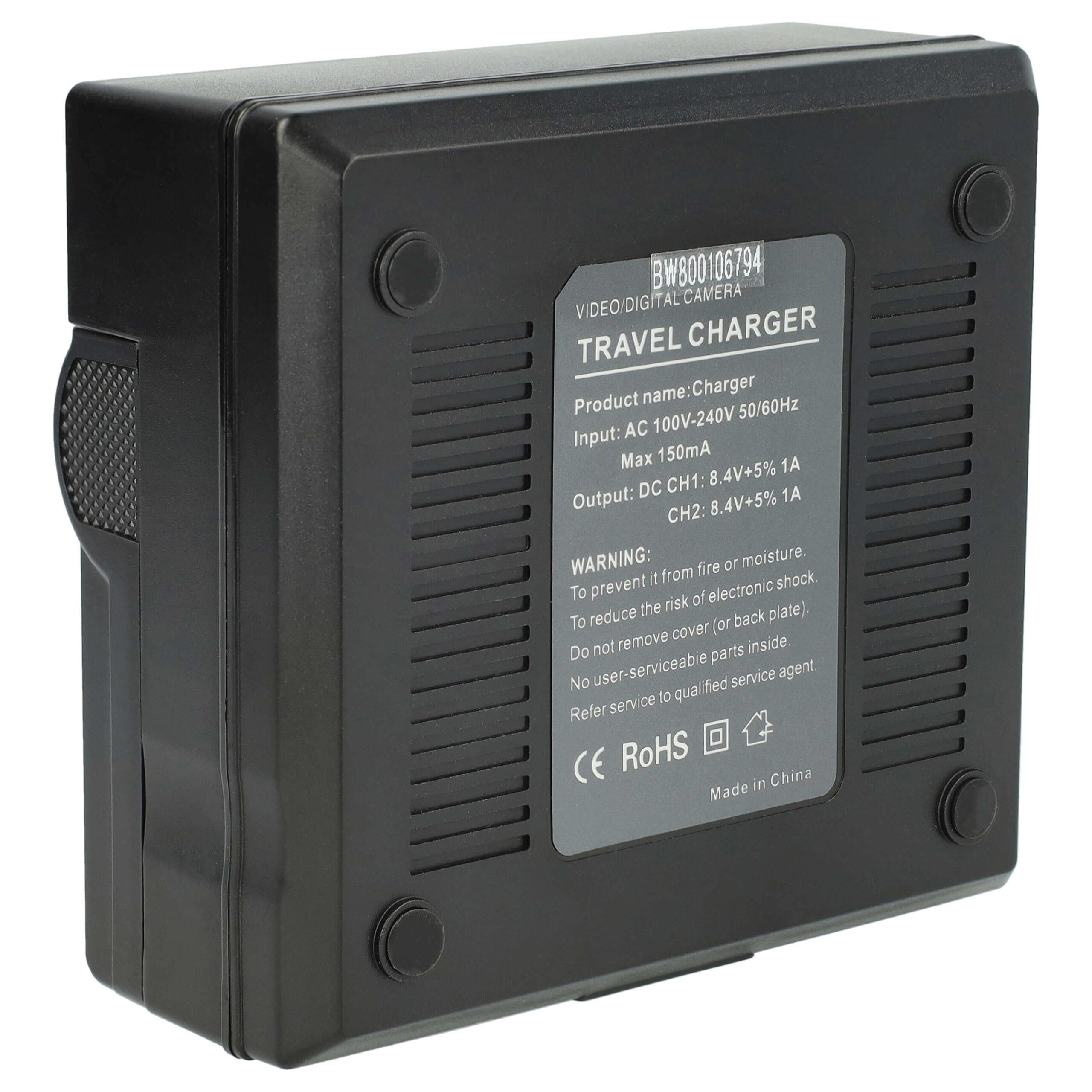 Carregador de Bateria vhbw para Câmara JVC GR-D720 - 1A, 4.2/8.4V - Image 4