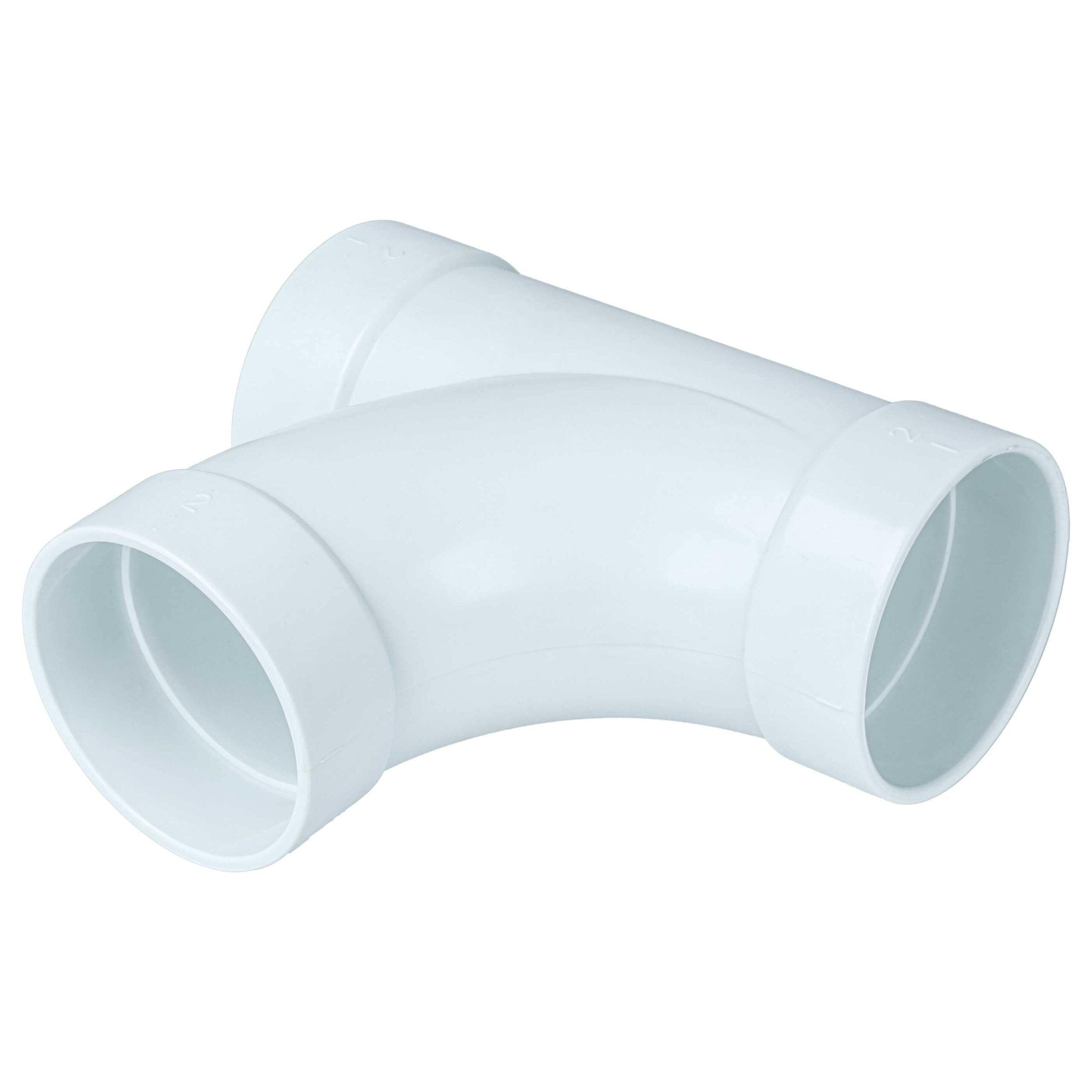 vhbw 3x Peça em T para Tubagem de Aspiração Central, 50.8mm - Branco - Image 2