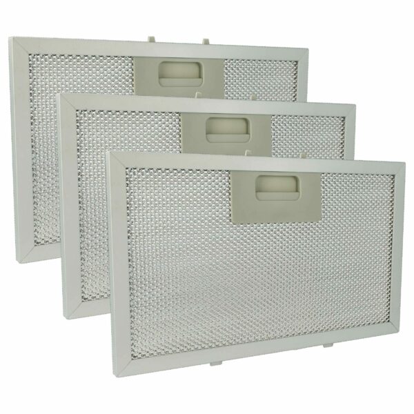 3x Filtro de Graxa Metálico Longa Duração vhbw para Coifa Klarstein 10034877