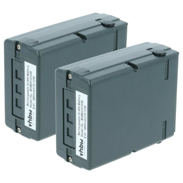 2x Bateria de substituição vhbw para Icom BP-8, CM-8, CM-8G - 1800 mAh 8.4 V NiMH