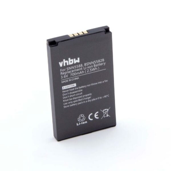 Bateria vhbw para Motorola BSNN5582B, SNN5588 - 700 mAh 3.7 V Li-Ion