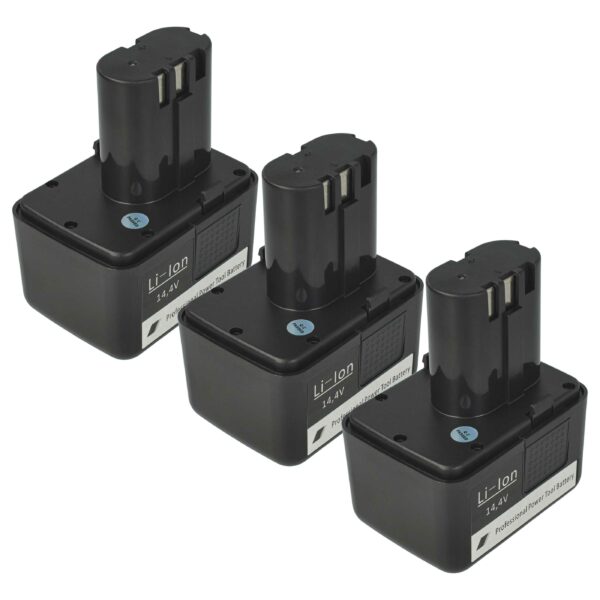 3x Bateria compatível com Gesipa 7251045, 7251049 - Ferramenta de Rebite 2000 mAh, 14.4 V, Li-Ion