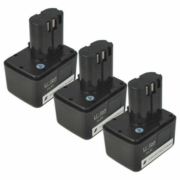 3x Bateria compatível com Gesipa 7251045, 7251049 - Ferramenta de Rebite 2000 mAh, 14.4 V, Li-Ion