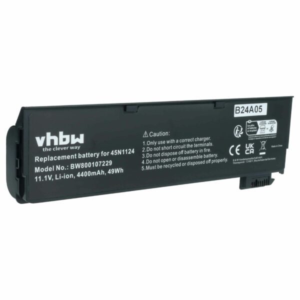 Bateria vhbw para Lenovo (121500146, 00HW034, 00HW033, 0C52861, 0C52862) - 4400 mAh 11.1 V Li-Ion