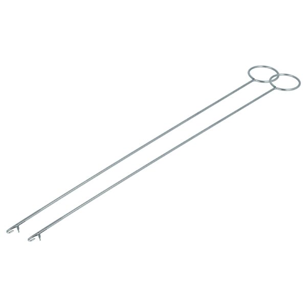 vhbw 2x Agulha de Reversão com Gancho - Agulha Extra Longa de Passagem (26,5 cm), Metal