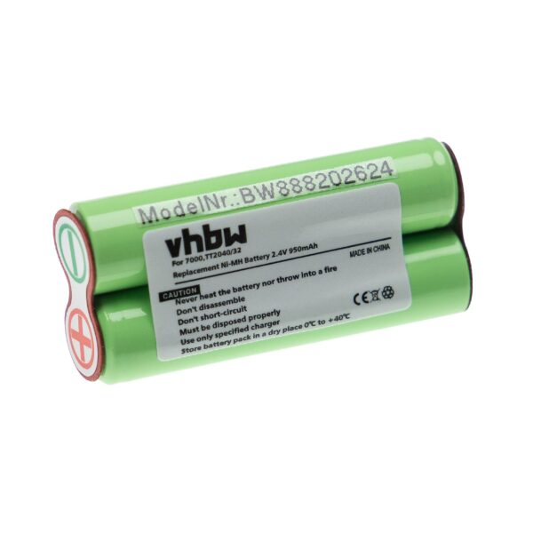 Bateria para Barbear Philips Bodygroom 5000, 7000 - vhbw 950 mAh 2.4 V NiMH