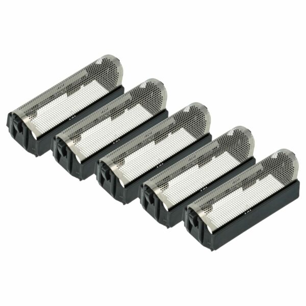 5x Lâmina de Barbear Substituta Braun 424 - com Moldura, Preto/Prateado vhbw