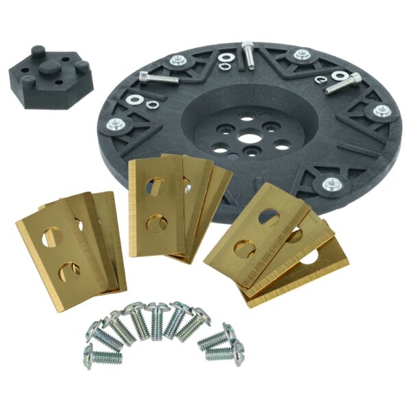 Conjunto de 10 Acessórios vhbw para Corta-Relvas Kress / Worx / Landxcape - Dourado e Preto