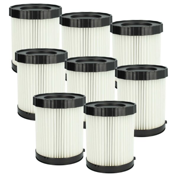 8 Filtros de Cartucho Substituem Bosch 1 600 A01 1RT, 2 608 000 663 para Aspiradores Bosch/Fein, Branco vhbw