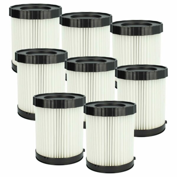 8 Filtros de Cartucho Substituem Bosch 1 600 A01 1RT, 2 608 000 663 para Aspiradores Bosch/Fein, Branco vhbw