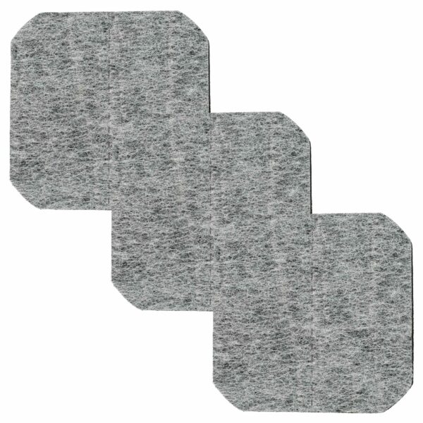 Pack 3x Filtro de Carvão Ativado para Fritura Moulinex e Tefal - 12 x 12 x 0.8 cm