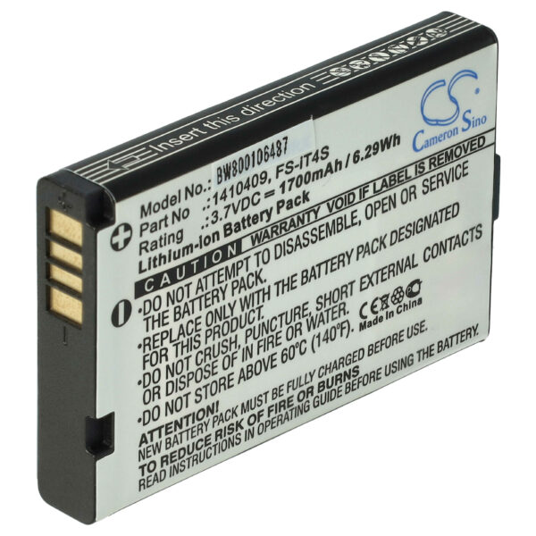 Bateria de Comando de Jogos vhbw 1700 mAh 3.7 V Li-Ion para Reely GT4 EVO