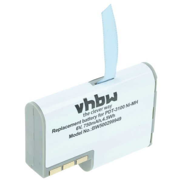 Bateria de Substituição vhbw para Symbol 50-14000-0, 21-36897-02, KT-12596-01 - Scanner POS 750 mAh 6V