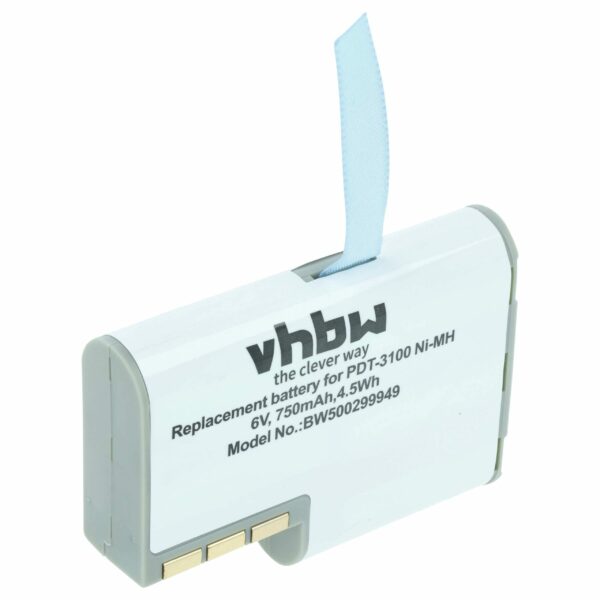 Bateria de Substituição vhbw para Symbol 50-14000-0, 21-36897-02, KT-12596-01 - Scanner POS 750 mAh 6V