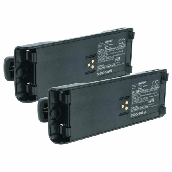 Bateria vhbw 2x para Motorola NTN7143A, NTN7143, FuG11b, NTN7143B - 1800 mAh 7.4V Li-Ion + Clip de Cintura