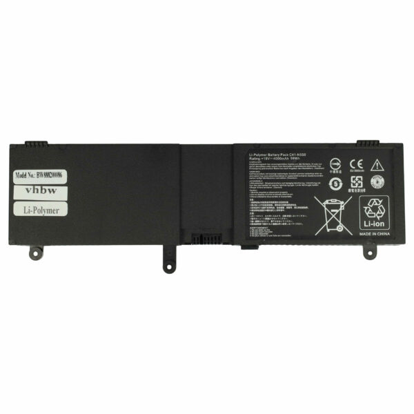 Bateria vhbw para Asus (0B200-00390000, C41-N550) - 4000 mAh 15 V Li-polímero
