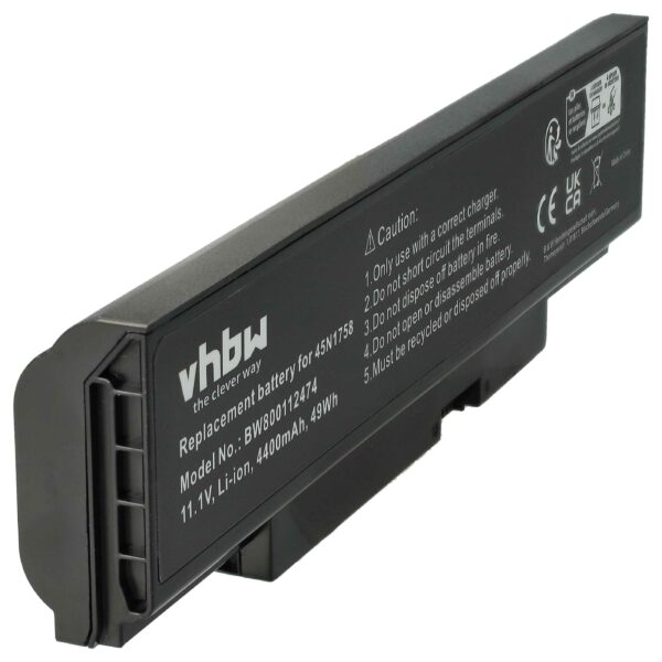 Bateria para Portátil Lenovo compatível com 45N1763, 45N1761, 45N1760, 45N1759, 45N1758 - 4400 mAh 10.8 V Li-Ion