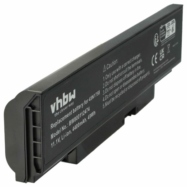Bateria para Portátil Lenovo compatível com 45N1763, 45N1761, 45N1760, 45N1759, 45N1758 - 4400 mAh 10.8 V Li-Ion