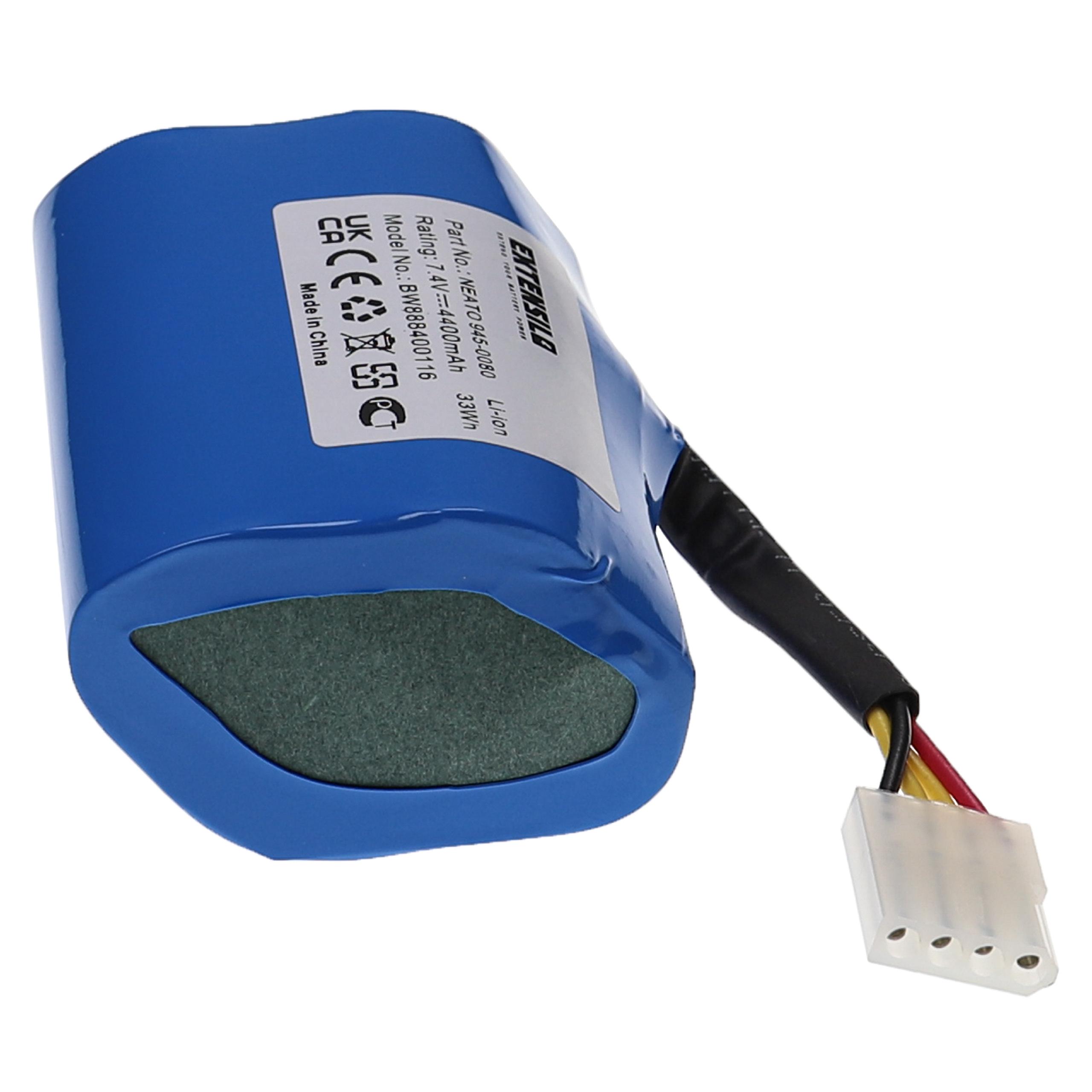 2x Bateria EXTENSILO para Neato 945-0024, 945-0006, 205-0001, 945-0005 - 4400mAh 7.4V Li-Ion - Image 2