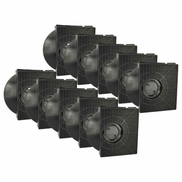Pack de 10 Filtros de Carvão Ativado para Coifa AEG, Zanussi, Whirlpool e Outras Marcas - 21,3 x 20,7 x 4,1 cm