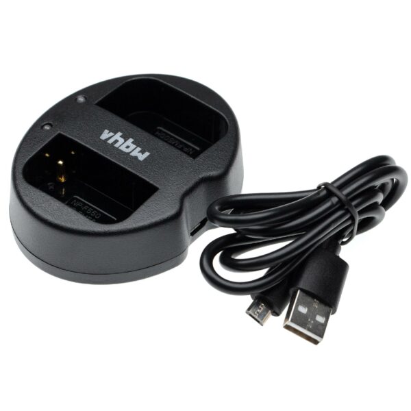 Carregador Micro-USB com Cabo para Câmaras Digitais Grundig, Panasonic, Nikon, Blaupunkt - vhbw