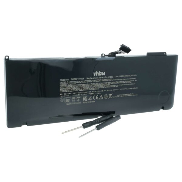 Bateria vhbw para portáteis Apple A1382 4400 mAh 10.95 V