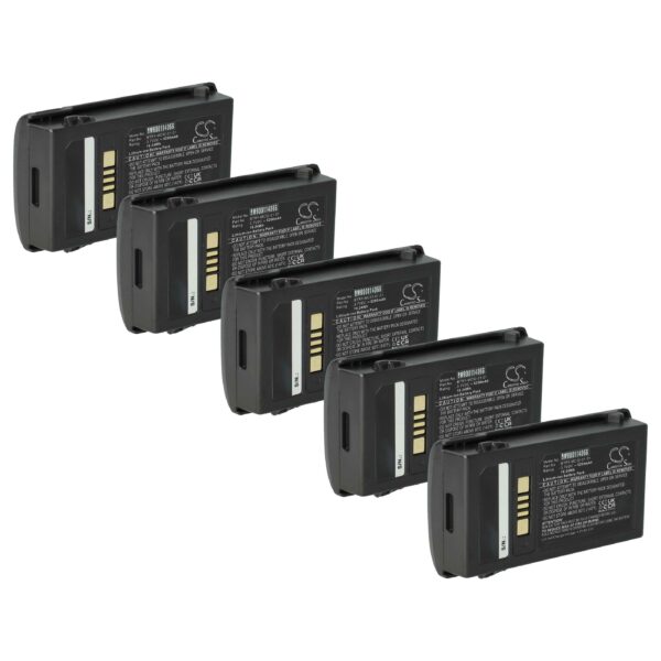5x Bateria vhbw 5200 mAh 3.7 V para Motorola Barcode Scanner MC3200 MC32N0