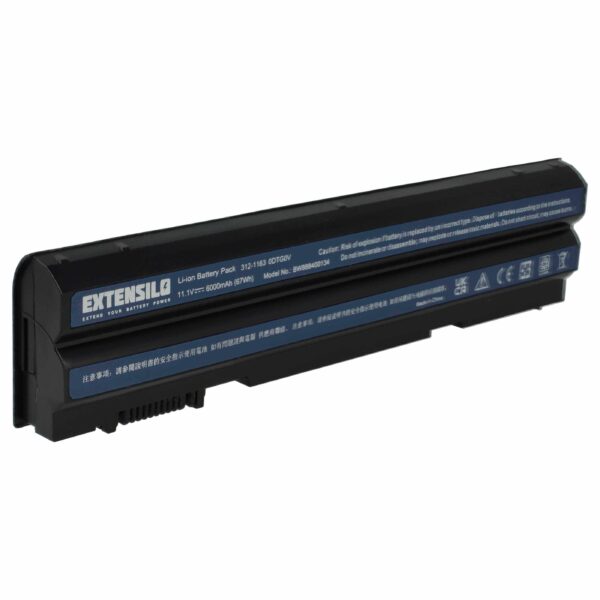 Bateria para Notebook Dell vhbw - 5200 mAh 11.1V Li-Ion (Substitui 451-11694, 312-1311, 04NW9, 05G67C, 312-1163)