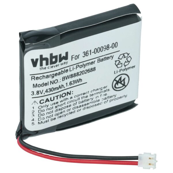 Bateria para Smartwatch Garmin 361-00098-00 - 410 mAh 3.8 V Li-polymer vhbw