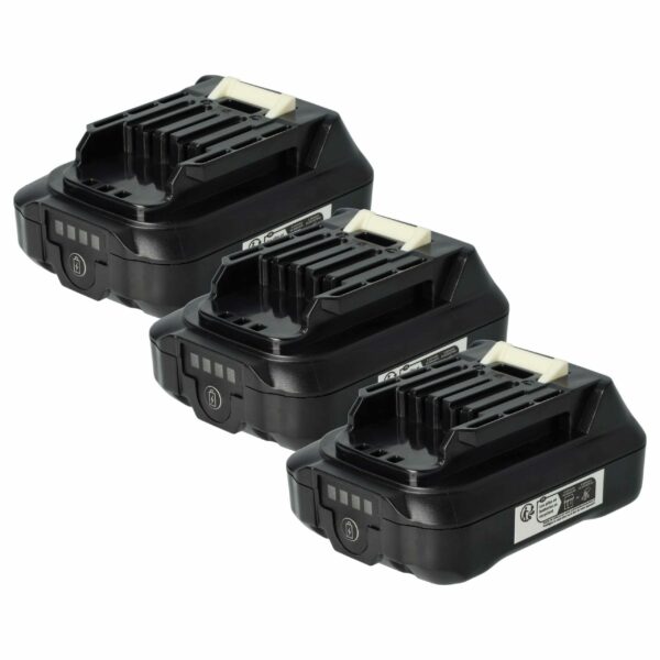 3x Bateria vhbw 12V 2500mAh Li-Ion para Makita 197396-9, 197390-1, 197402, 197394-3