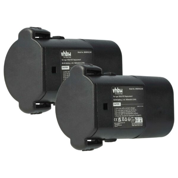 Pack 2x Baterias vhbw 1800 mAh 2.4V NiMH para Tosadoras Moser e Wahl