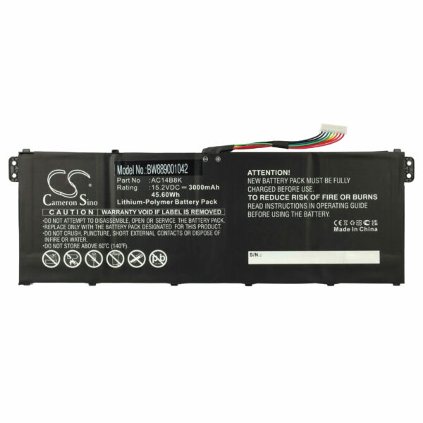 Bateria vhbw para Asus, Gateway, Acer e Packard Bell - 3000 mAh 15.2V Li-polymer