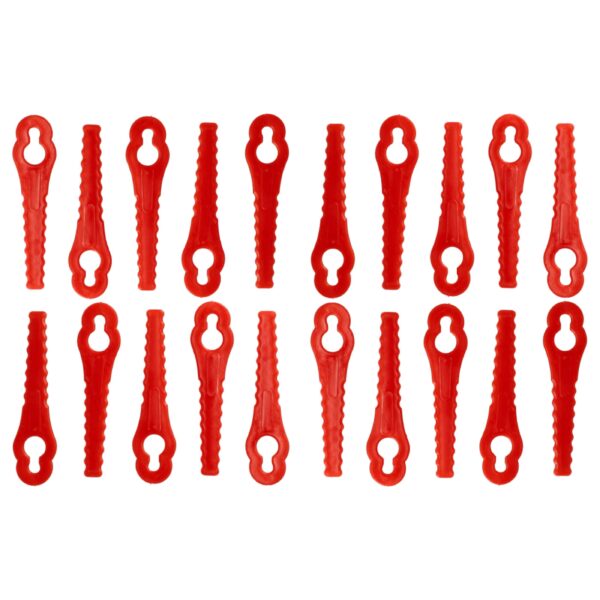 20x Lâminas de Substituição vhbw para Roçadora Güde RT 18-0, RT 18-201-05 - Vermelho